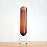 Vase soliflore couleur bronze, style 1970