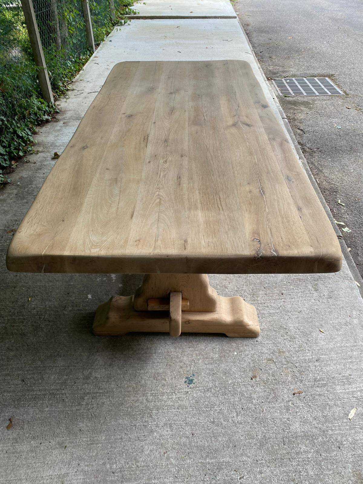 19th century solid oak monastery farmhouse dining table 200cm
