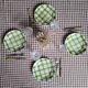 La Redoute x Selency set of 4 green dinner plates