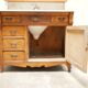 Antique washbasin cabinet in marble and wood