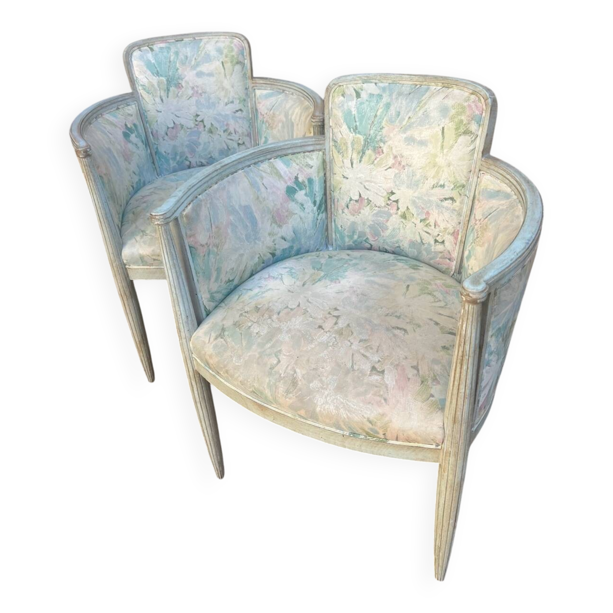 Art Deco armchair pair