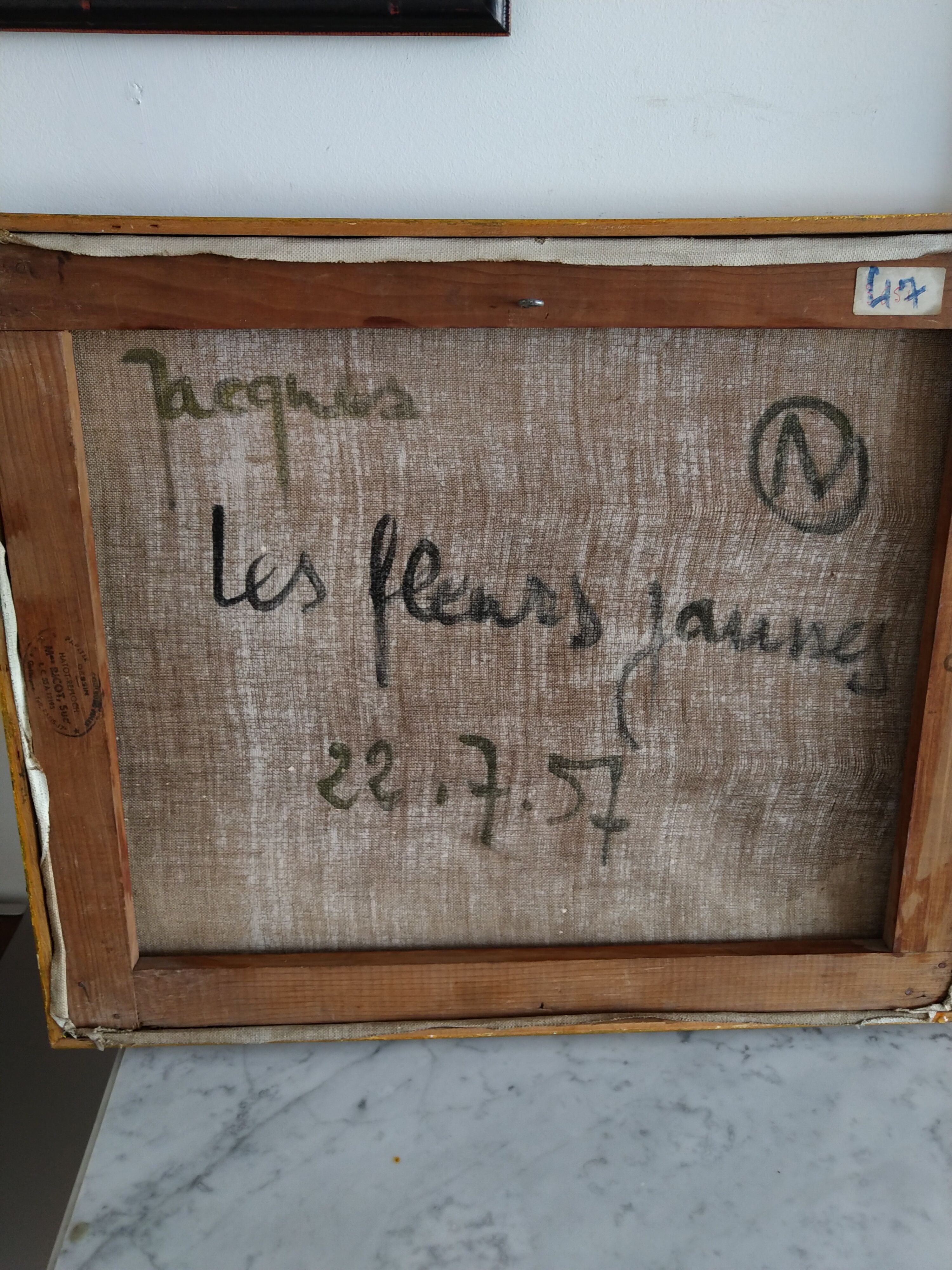 Painting yellow flowers 1957