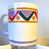 Set of 6 mugs vintage Mobil 80s