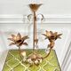 Flower and tassel applique candle holder