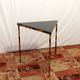 Vintage Eastern Bloc industrial side table, metal & wood accent table