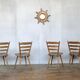 Series of 4 Scandinavian chairs or vintage wooden bistro