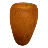 Vase en pâte de verre orange