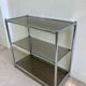 Étagère console chromée verre fumé années 70