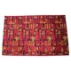 Small geometric abstract wool bouclé carpet/rug, 1950s, Czechoslovakia