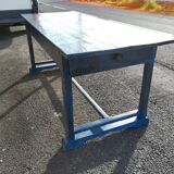 19th century farm table painted and patinated