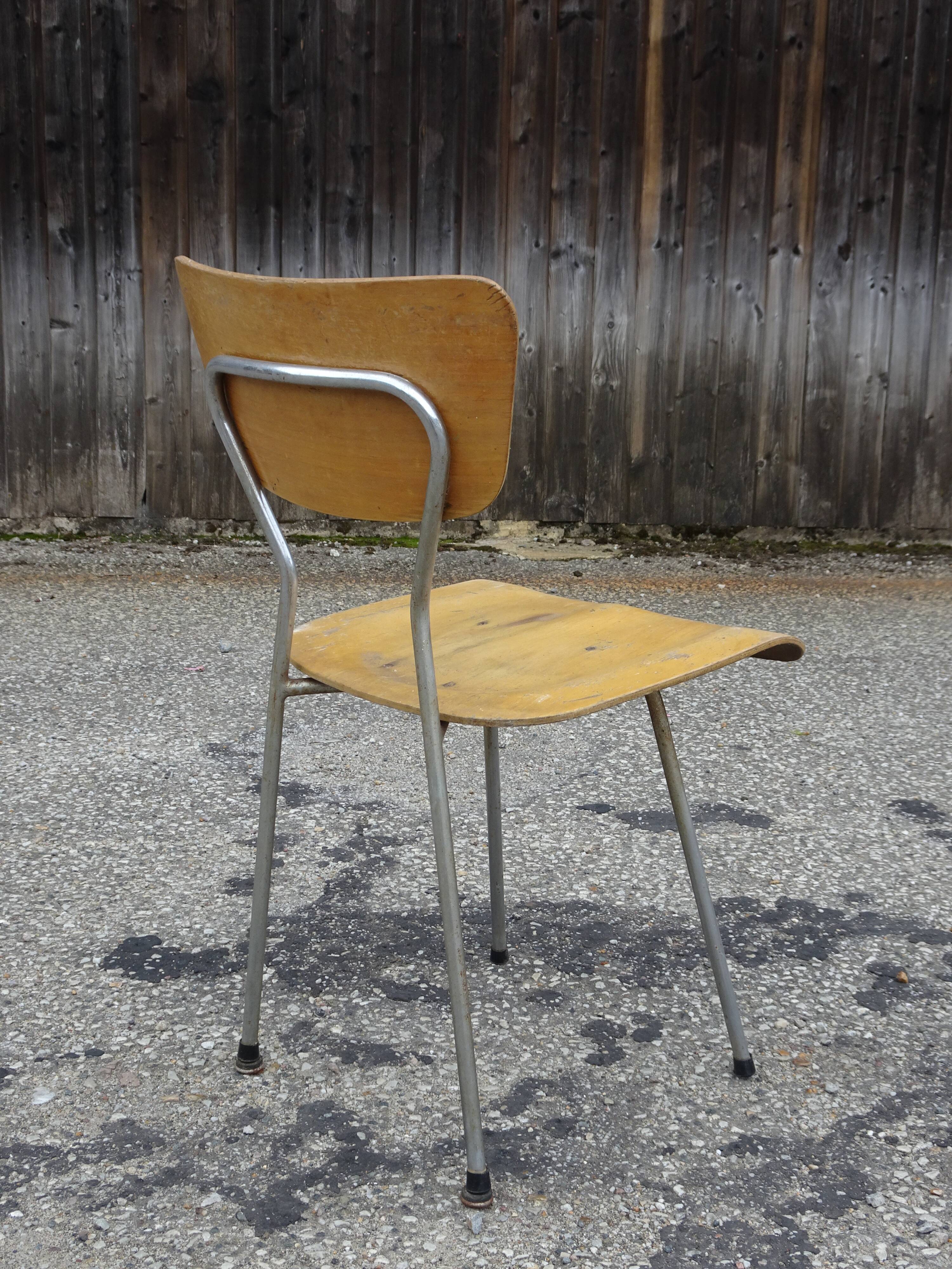 Chair by Bernard Durussel, model Partout, 1951