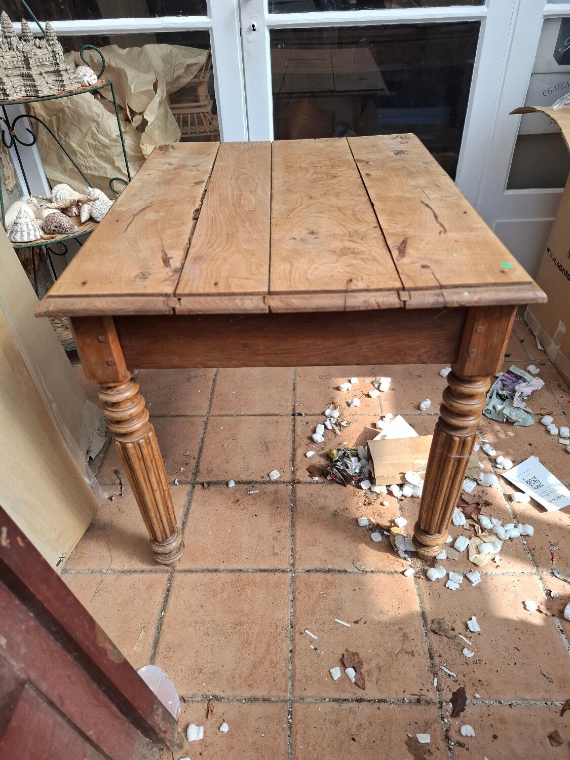 Rustic walnut table