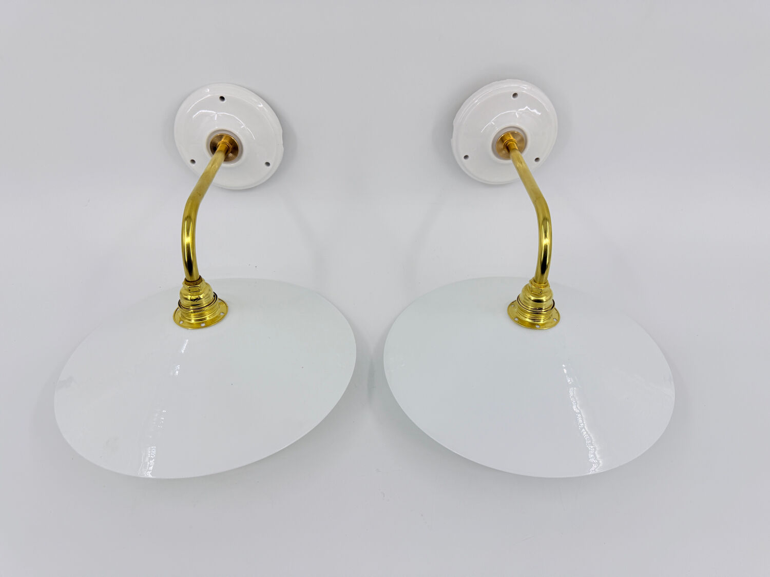 Opaline wall lights