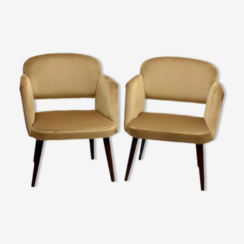 Set of two velvet armchairs