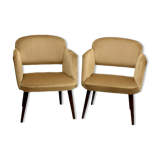Ensemble de deux fauteuils en velours