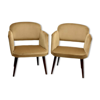 Set of two velvet armchairs