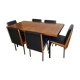 Table à manger extensible vintage et six chaises