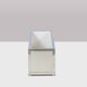 Brushed aluminum and metal planter. 1970s.