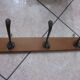 Coat rack with 3 metal hooks