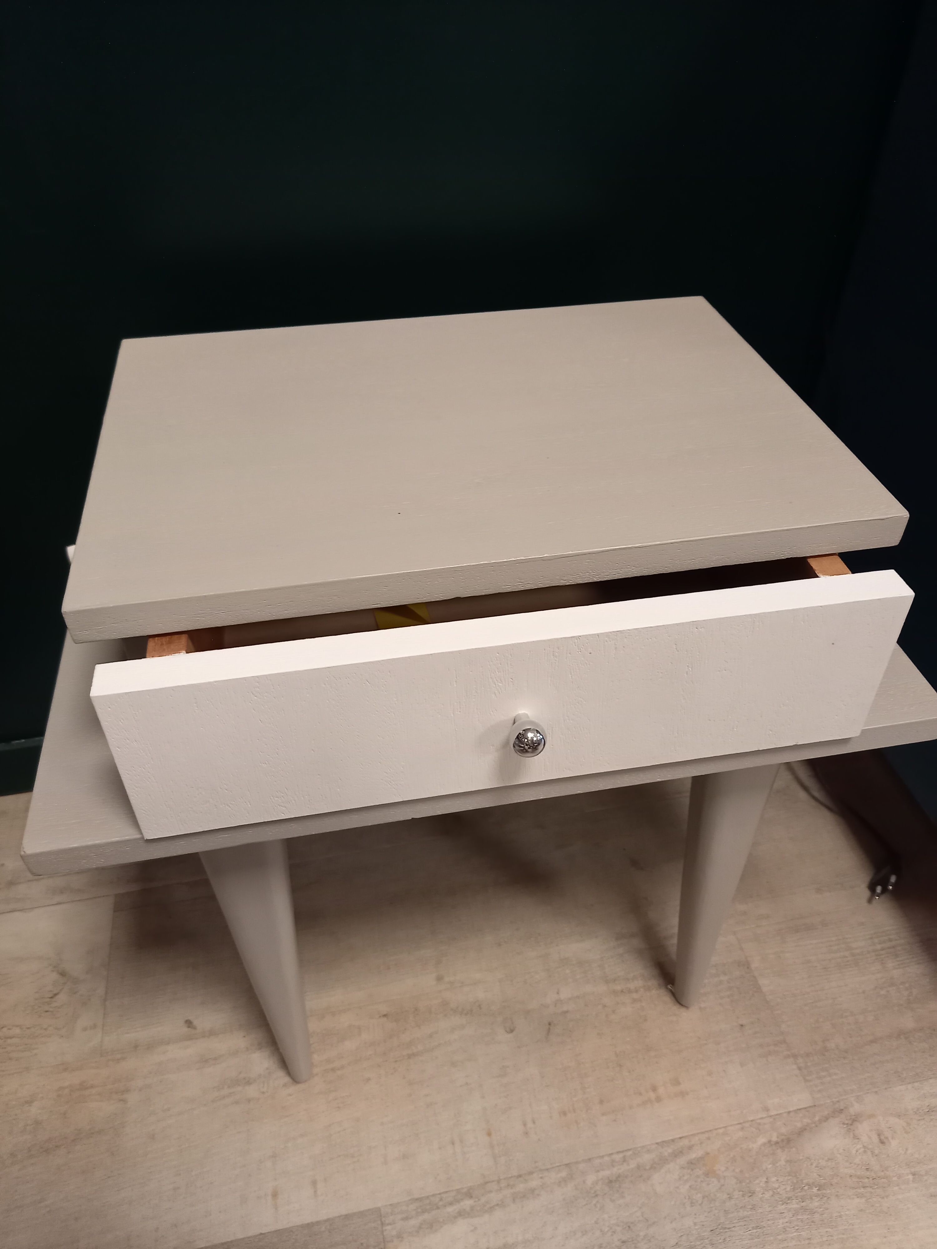 Wooden bedside table