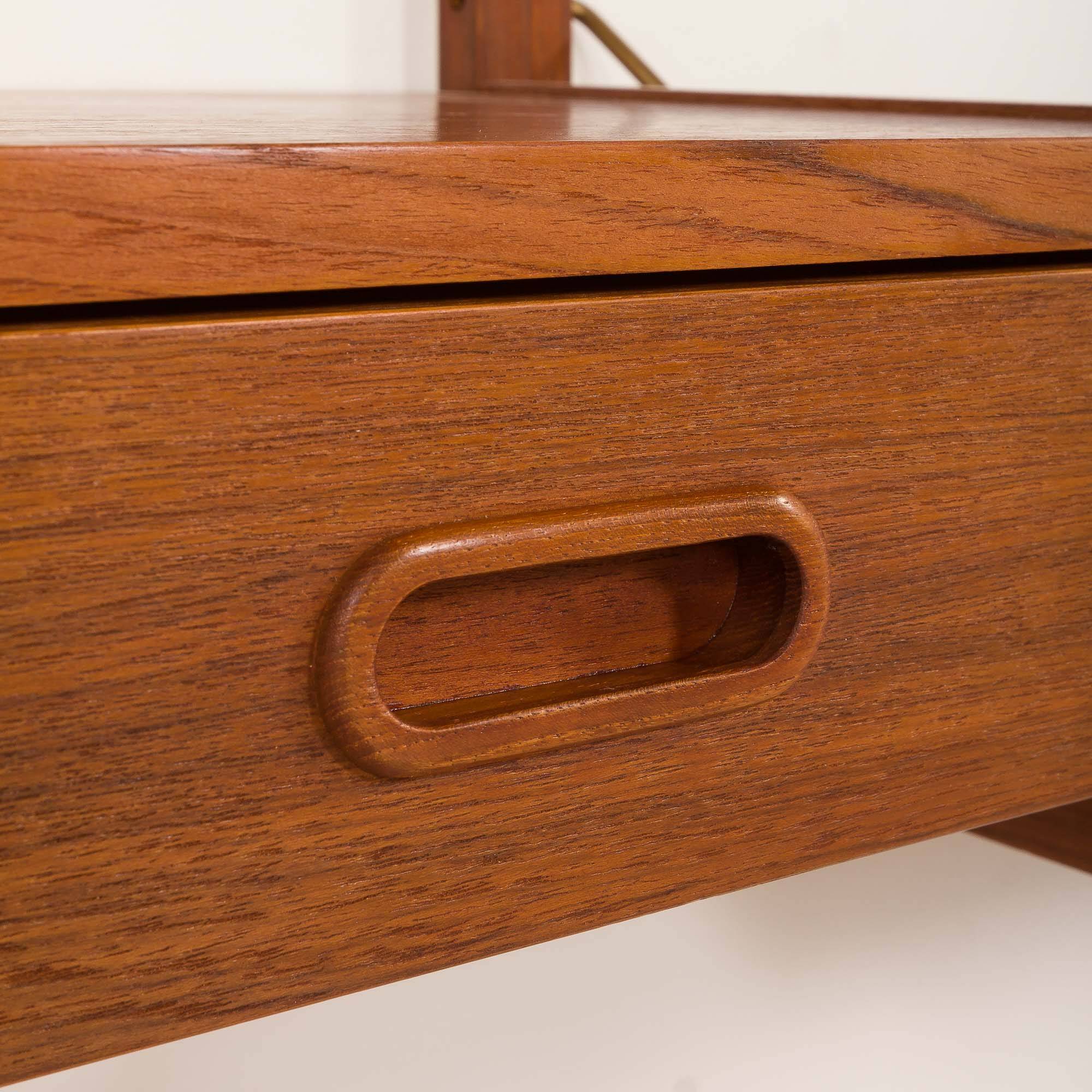 Mid century modern teak wall unit