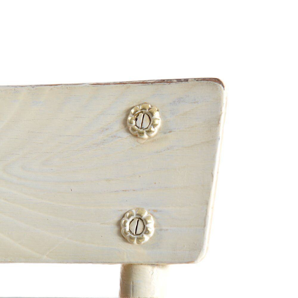 Chaise de mundus en bois blanc avec détails en laiton, années 1940