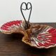 Ceramic hors d'oeuvre server Vallauris shell slipware fish