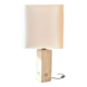 Sculpted travertine table lamp, italy 1970s