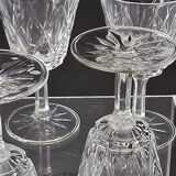 6 digestif glasses from the VMC crystal factory in Reims in good condition.