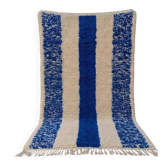 Authentic traditional blue natural wool rug 2.5/3.5 m