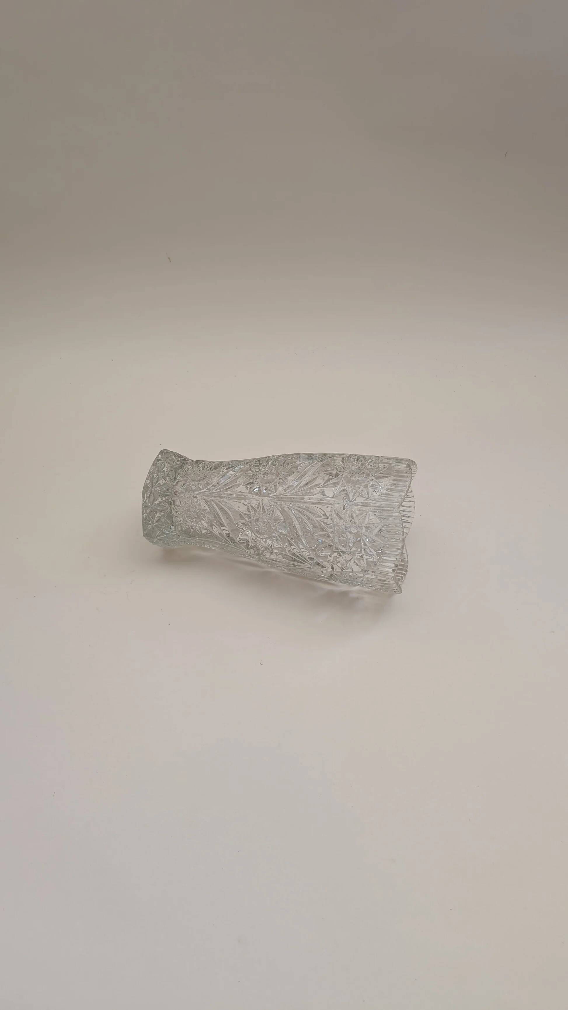 Cut glass vase