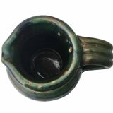Vintage enameled terracotta pitcher