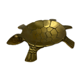 Brass vintage turtle trinket bowl