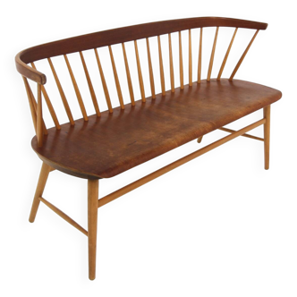 Scandinavian bench "Florett model 150" in teak, Wigells brothers, Sweden, 1950