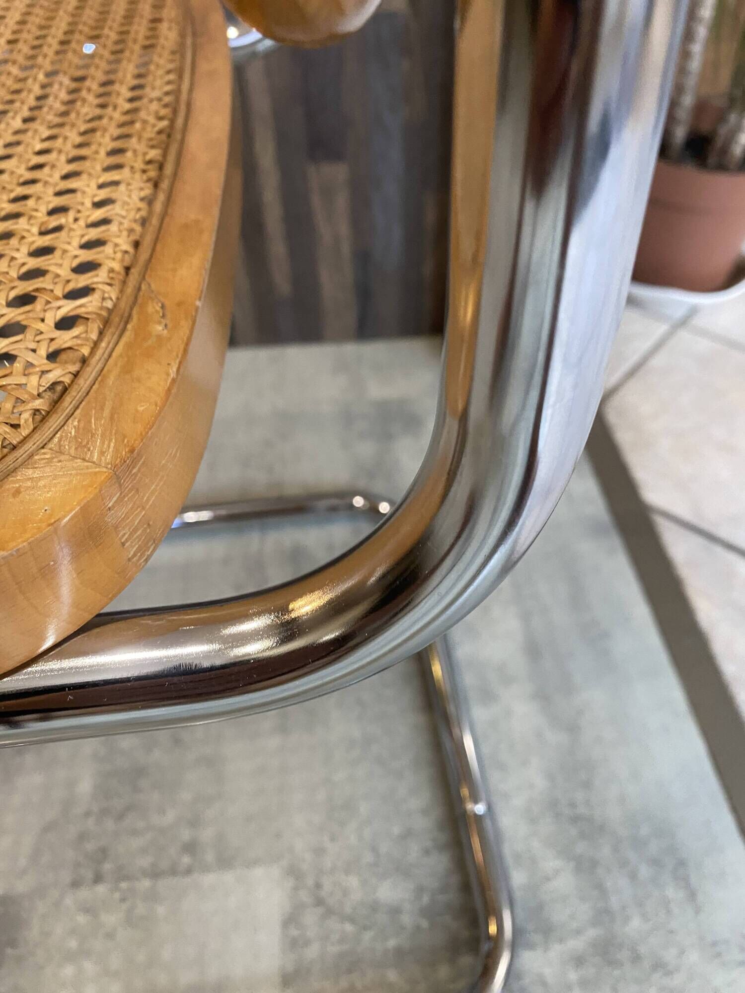 Chair without armrests Cesca B32 Marcel Breuer vintage 1980