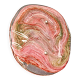 Pink veined blown Murano glass wall light, 1970s