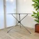 Round tripod table in smoked glass Roche Bobois 70