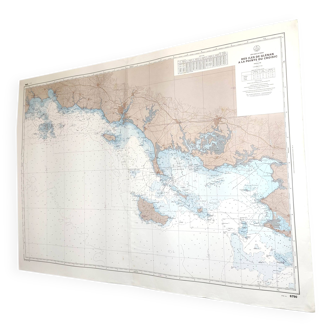 Map of Finistère and Morbihan west coast France 1981