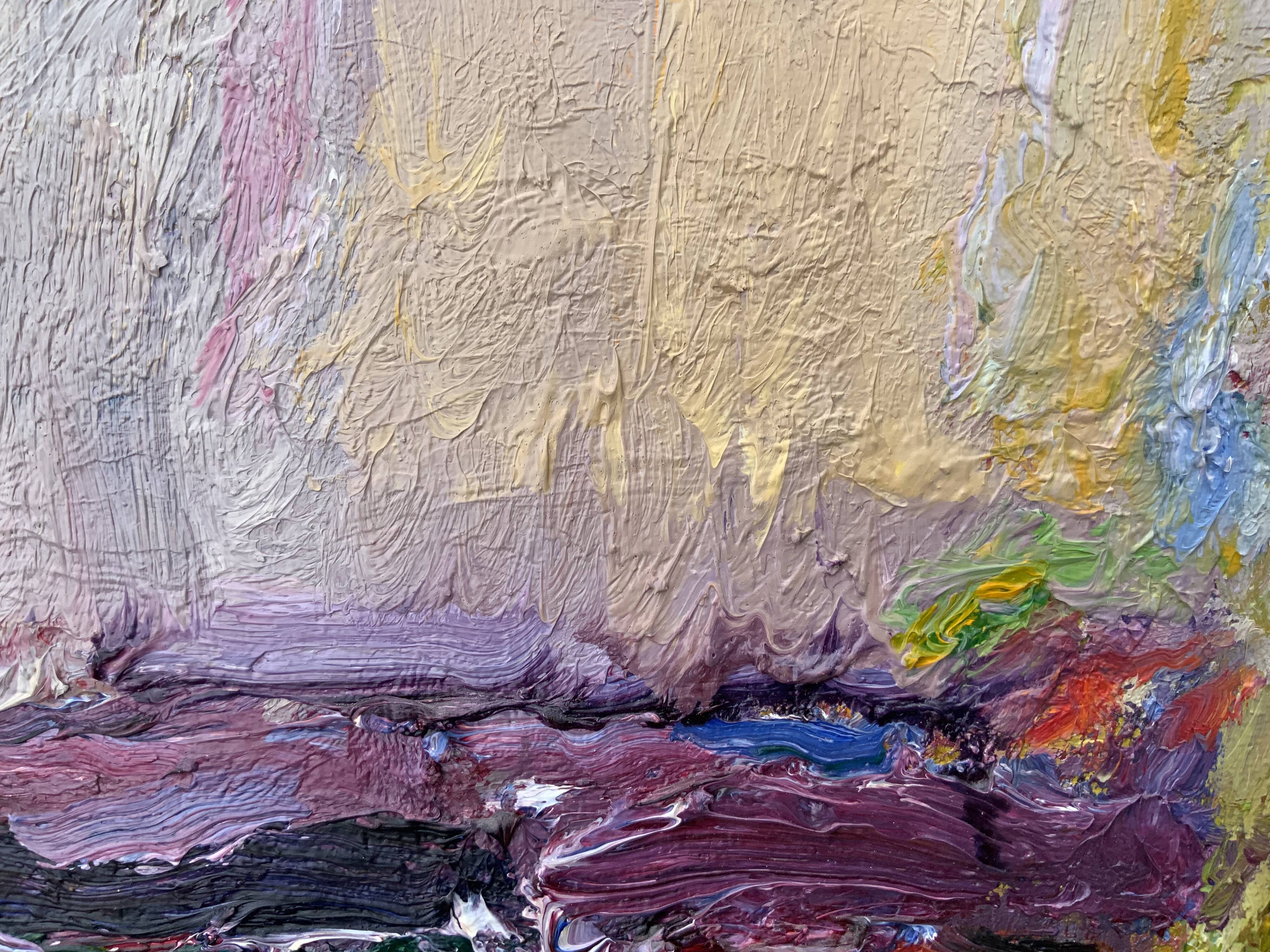 Vintage Original Expressionist Oil On Canvas By A. Eres, 1977