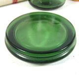 Vintage glass green can-din jar by l'ideale