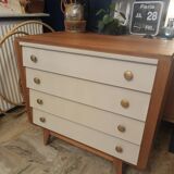 Commode vintage pieds compas