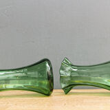 Pair of vases with collars, blown glass
