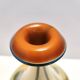 Beige Encased and Hand-blown Glass Decanter Bottle, Italy