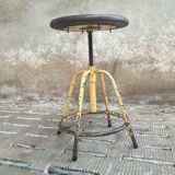 Industrial swivel stool side table