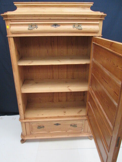 19th century Danish pine wardrobe