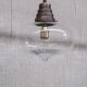 Mid-Century French Clear Glass Pendant Light