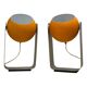 Paire de lampes Space Age eyeball orange par Massive Belgique