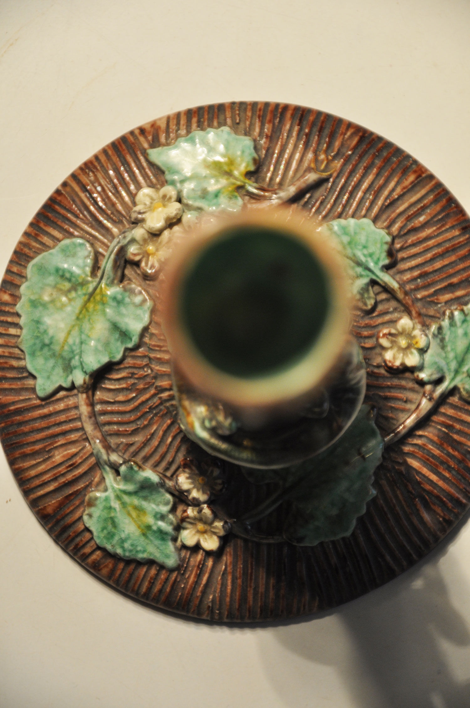 Pair of candlesticks in dabbling Thomas Sergeant