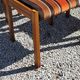 Set of 5 70s designer chairs in beech and orange and brown velvet Self éditeur