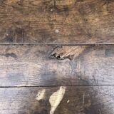 Rustic antique farmhouse table in solid oak with 1 drawer.